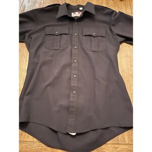 FLYING CROSS WOMENS DELUXE TROPICAL SHORT SLEEVE SHIRT‎ 97R6686 NAVY Sz XL F17